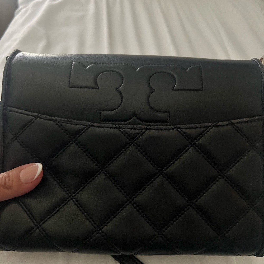 Tory Burch Black Quilted Crossbody Bag